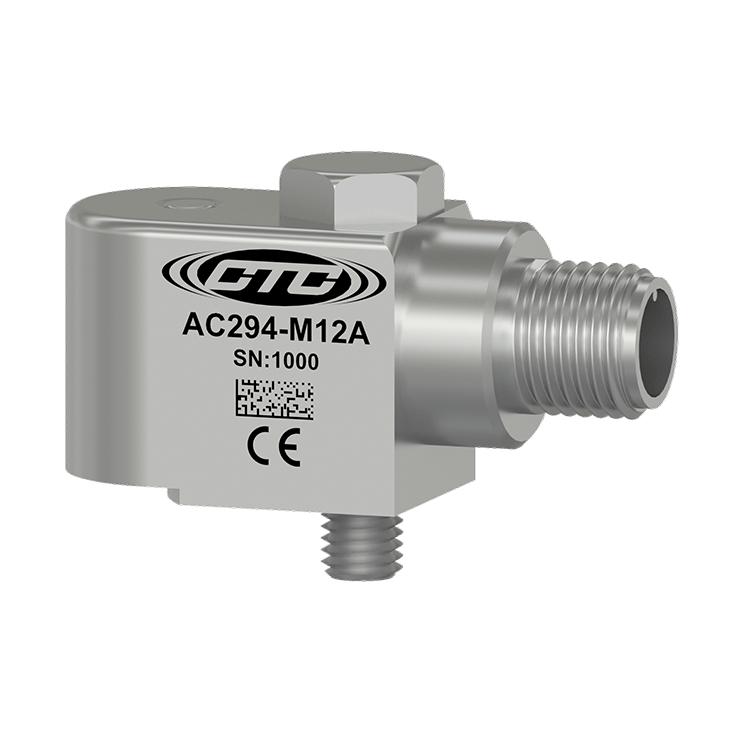 CTC AC294-M12A 高性能紧凑型侧出线 M12 振动传感器