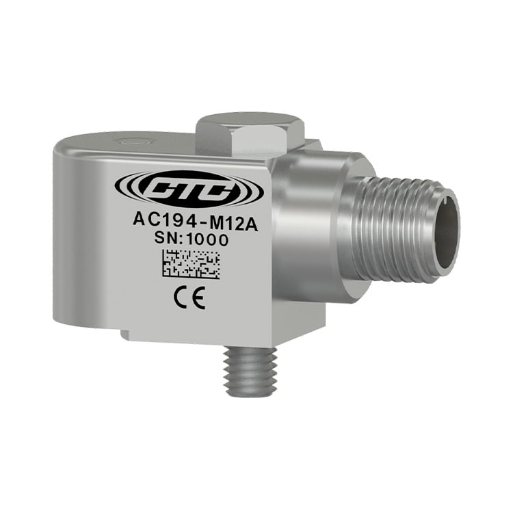 CTC AC194-M12A 紧凑型侧出线 M12 工业振动传感器