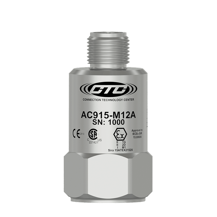 CTC AC915-M12A 防爆型工业振动传感器