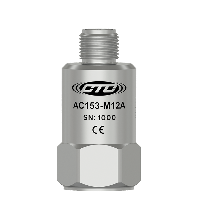 美国 CTC AC153-M12A 经济型低频顶部出线 M12 振动传感器