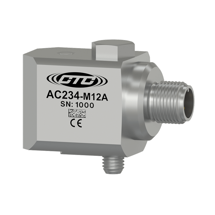 美国 CTC AC234-M12A 高性能低频侧出线 M12 振动传感器